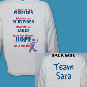 Personalized Fighting for the Cause Cancer Awareness Long Sleeve Shirt